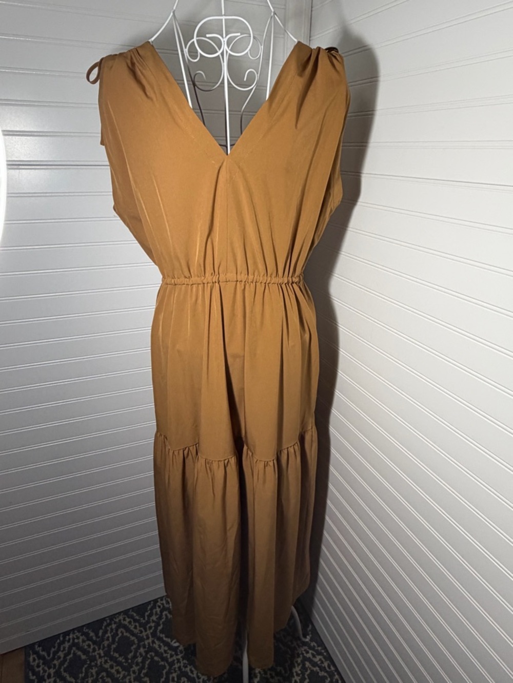 Calvin Klein Deep Tan Maxi Dress - Picture 8 of 11